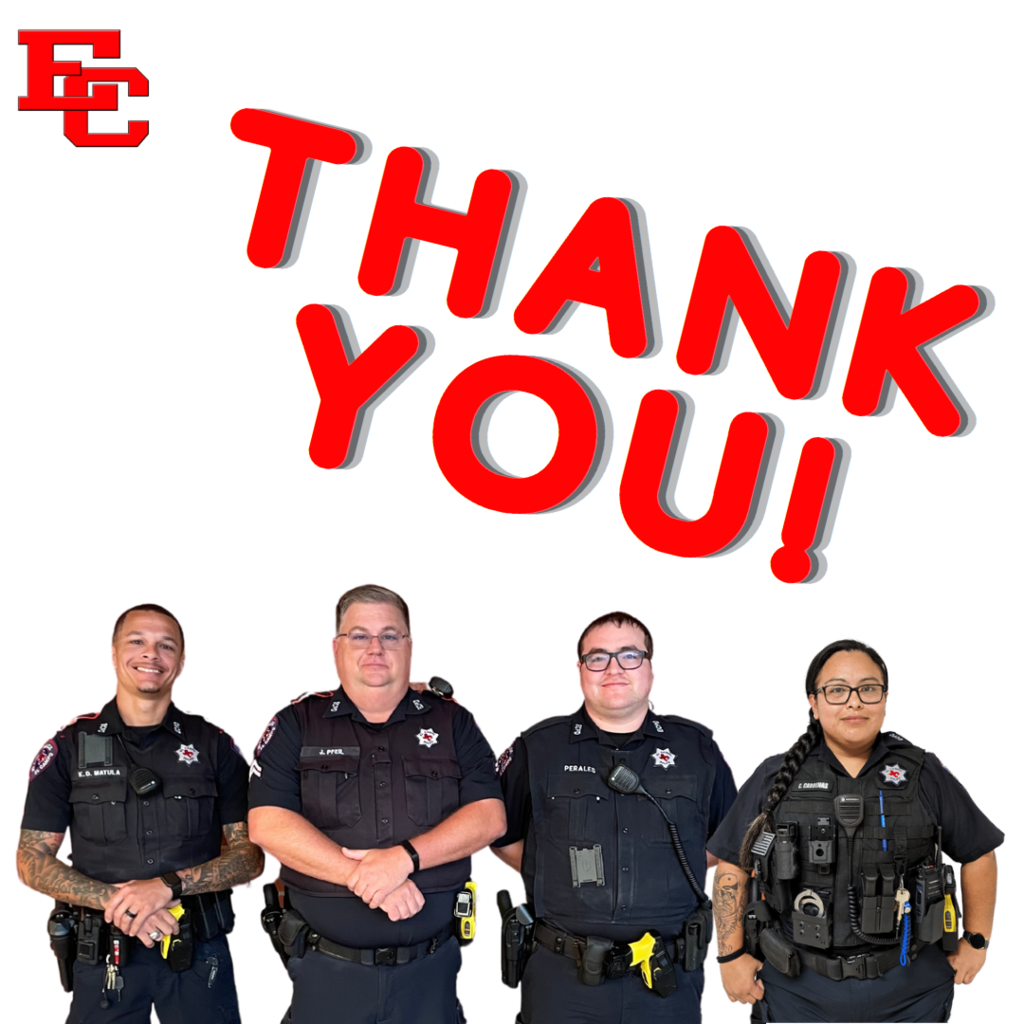 ECISD SROs with a thank you