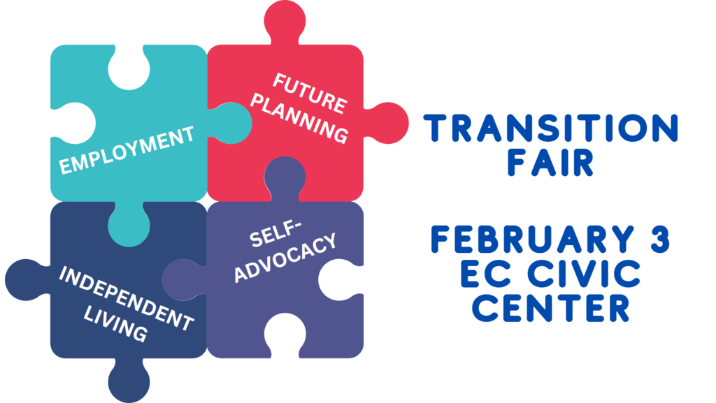 puzzle pieces that say employment, future planning, independent living, self-advocacy