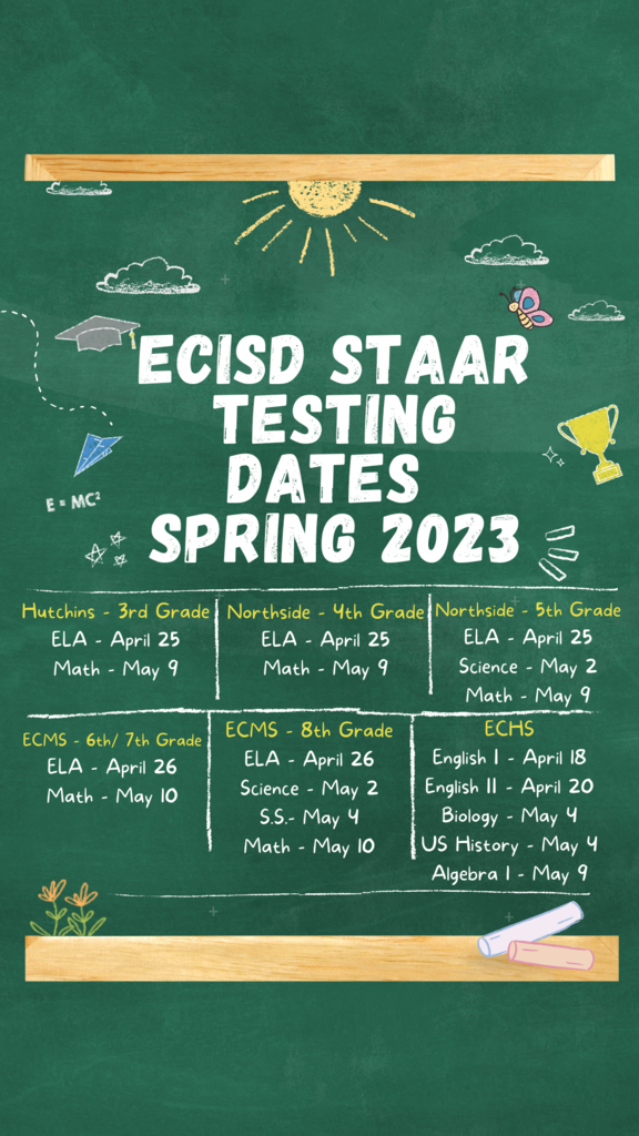 dates for testing in ECISD