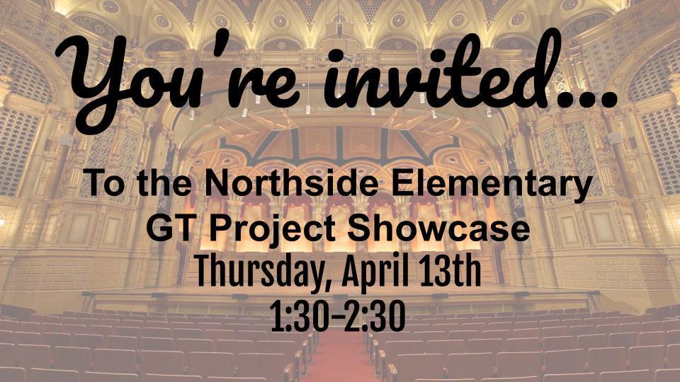 you're invited! april 13 at 1:30 at northside